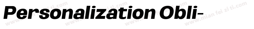 Personalization Obli字体转换